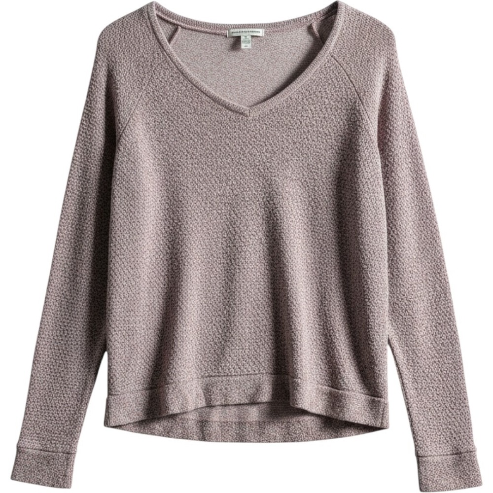 American Eagle V-Neck Sweater Womens‎ Small Pink Marl Knit Excellent Softcore